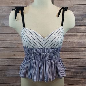 EXPRESS Striped Peplum Top size S